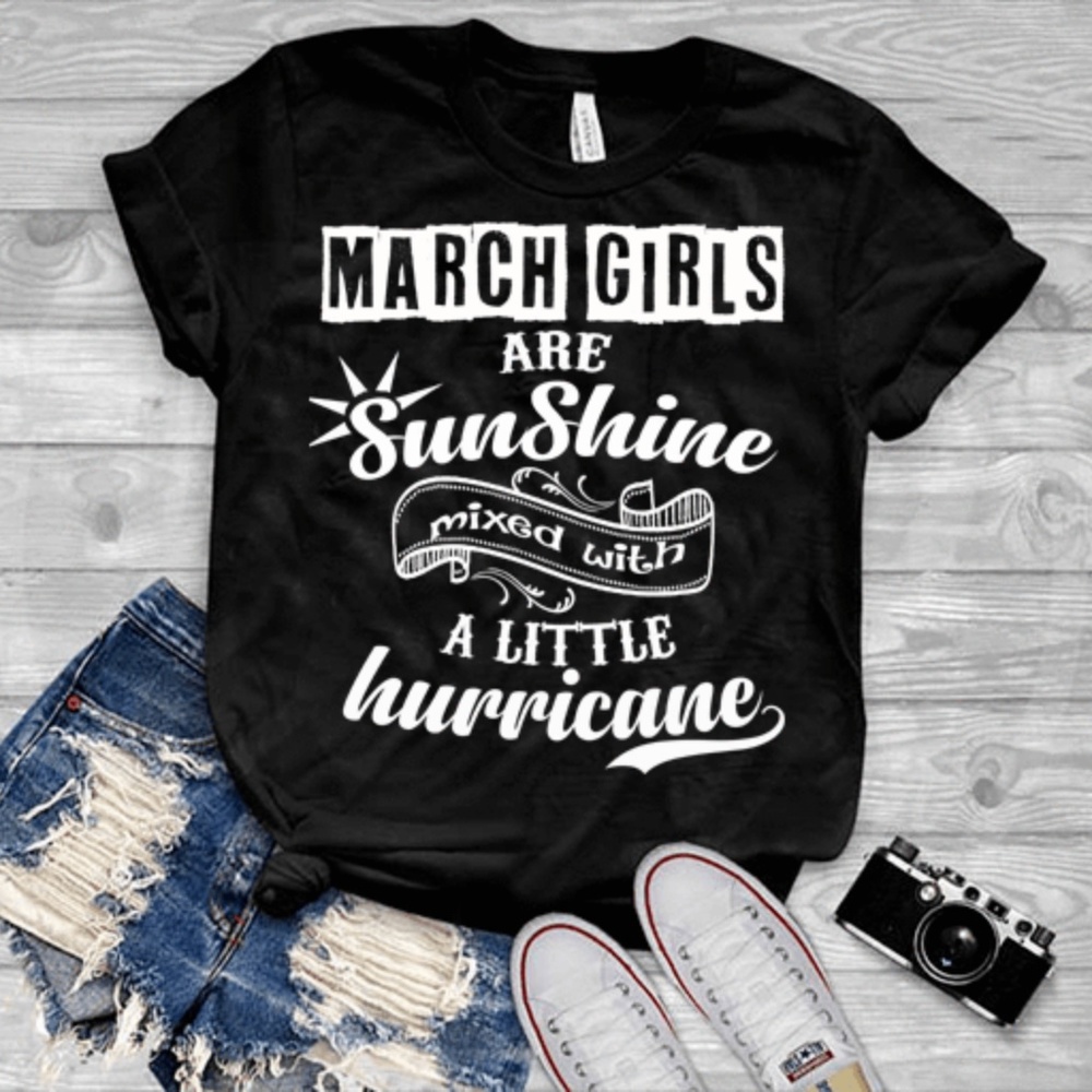 March Girls Graphic Short Sleeve T-Shirt EUC sz S
